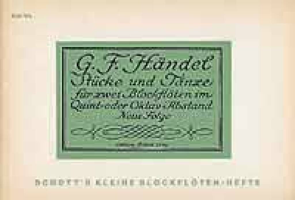Knjiga STUCKE & TANZE GEORG FRIEDRICH HAND