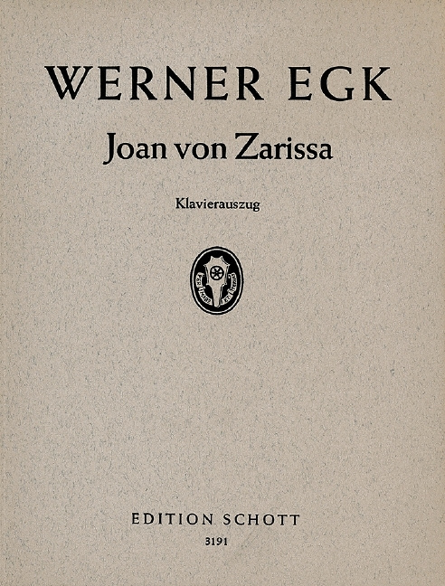 Tiskani izdelki JOAN VON ZARISSA CHANT WERNER EGK