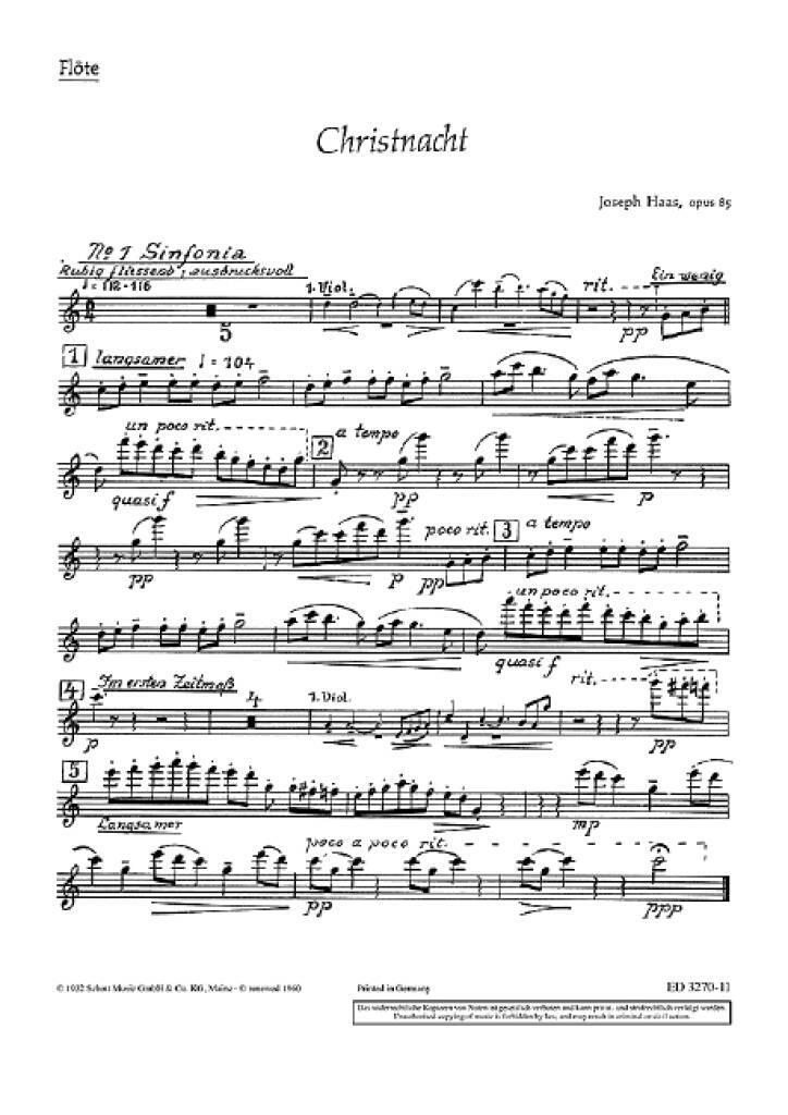 Buch CHRISTNACHT OP. 85 JOSEF HAAS