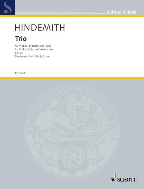 Drucksachen TRIO OP. 34 PAUL HINDEMITH