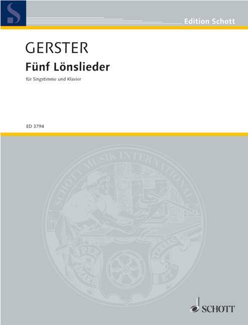 Printed items 5 LONSLIEDER OTTMAR GERSTER