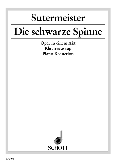 Tiskani izdelki DIE SCHWARZE SPINNE CHANT HEINRICH SUTERMEISTE