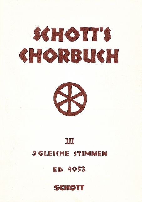 Tiskani izdelki SCHOTT'S CHORBUCH BAND 3 HANS LANG