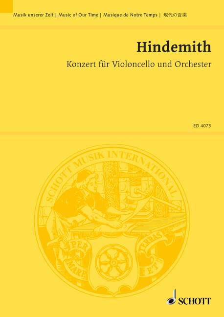 Printed items CELLO CONCERTO PAUL HINDEMITH