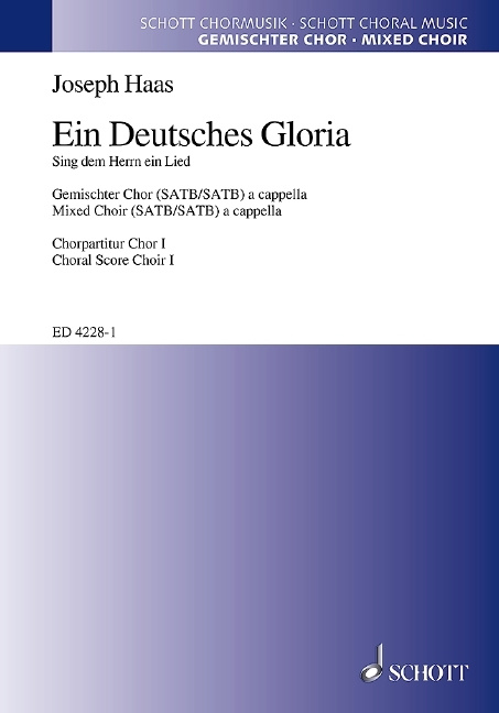 Prasa EIN DEUTSCHES GLORIA OP. 86 JOSEF HAAS