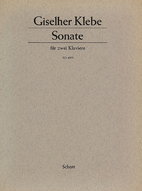 Printed items SONATA OP. 4 GISELHER KLEBE
