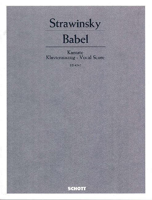 Artigos impressos BABEL CHANT IGOR STRAVINSKY
