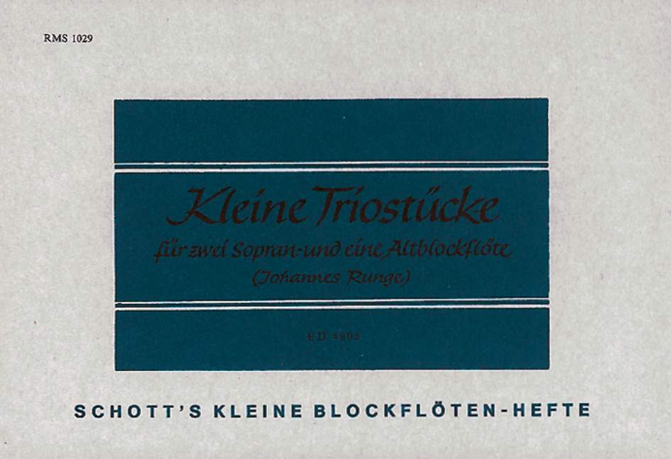 Prasa KLEINE TRIOSTUCKE JOHANNES RUNGE