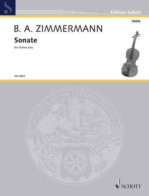 Drukwerk SONATE VIOLON BERND ALOIS ZIMMERMA