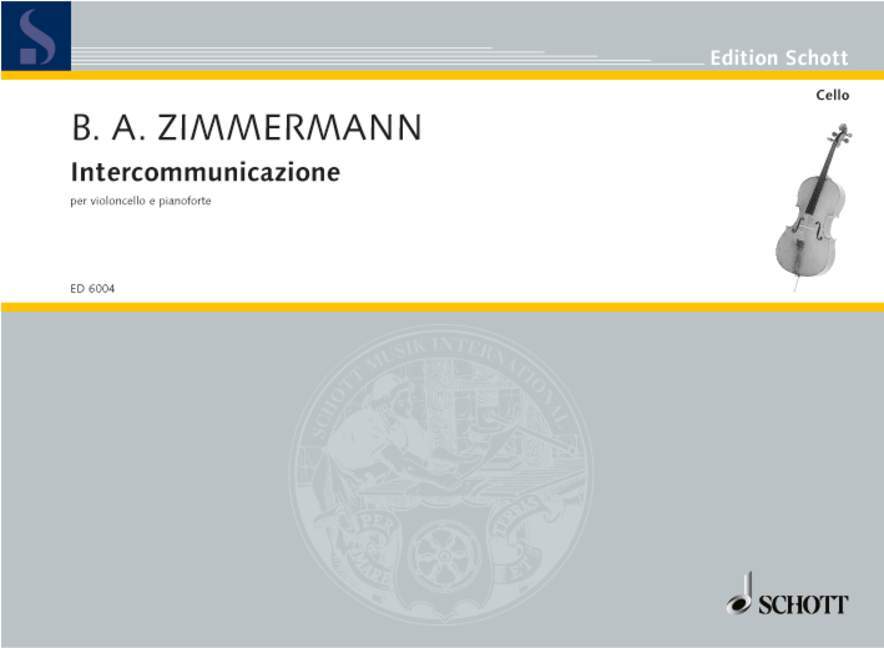 Drukwerk INTERCOMUNICAZIONE VIOLONCELLE BERND ALOIS ZIMMERMA