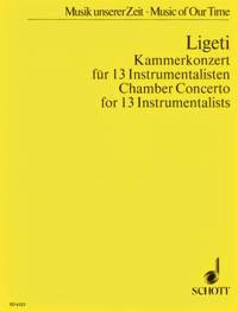 Book CONCERTO DA CAMERA (4 ) G. LIGETI