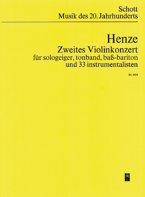 Printed items 2. VIOLINKONZERT HANS WERNER HENZE