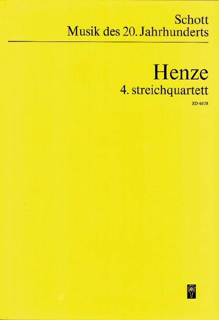 Tiskani izdelki 4. STRING QUARTET MUSIQUE D'ENSEMBLE HANS WERNER HENZE