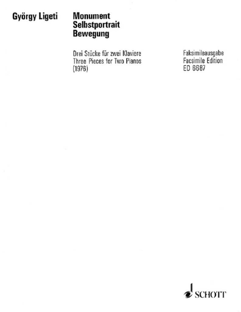 Book MONUMENT, 3 PEZZI (FACSIMILE) G. LIGETI