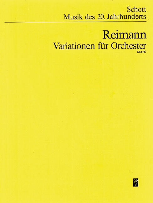 Drukwerk VARIATIONS ORCHESTRE ARIBERT REIMANN