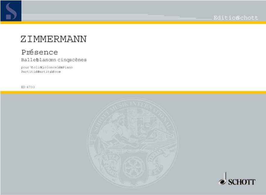 Articles imprimés PRESENCE BERND ALOIS ZIMMERMA