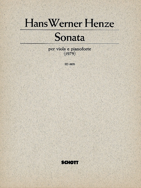 Tlačovina SONATA ALTO HANS WERNER HENZE