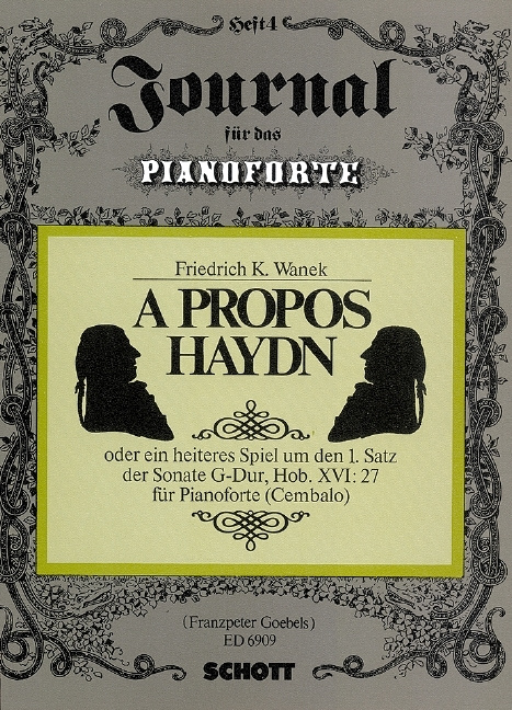 Materiale tipărite A PROPOS HAYDN HOB. XVI: 27 PIANO FRIEDRICH K. WANEK