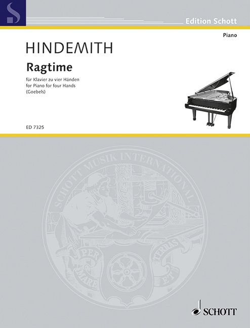 Printed items RAGTIME PIANO PAUL HINDEMITH
