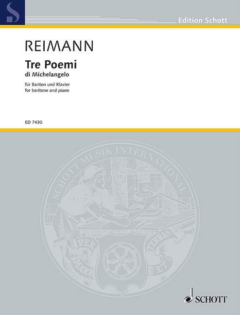 Tiskani izdelki TRE POEMI DI MICHELANGELO ARIBERT REIMANN