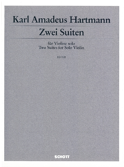 Printed items TWO SUITES VIOLON KARL AMADEUS HARTMAN