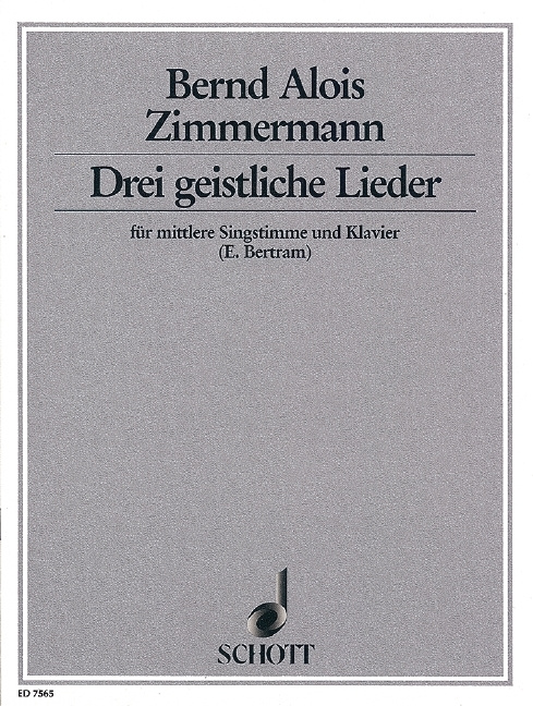 Prasa DREI GEISTLICHE LIEDER BERND ALOIS ZIMMERMA
