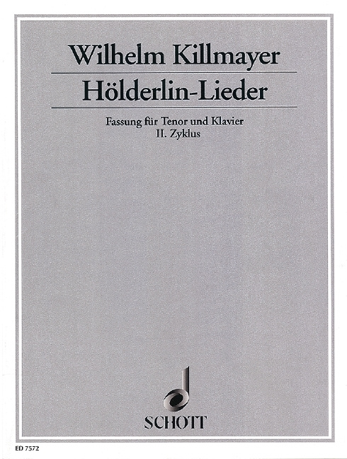 Tiskani izdelki HOLDERLIN-LIEDER CHANT WILHELM KILLMAYER