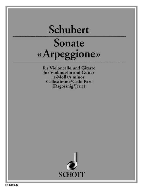 Nyomtatványok SONATA ARPEGGIONE D 821 FRANZ SCHUBERT