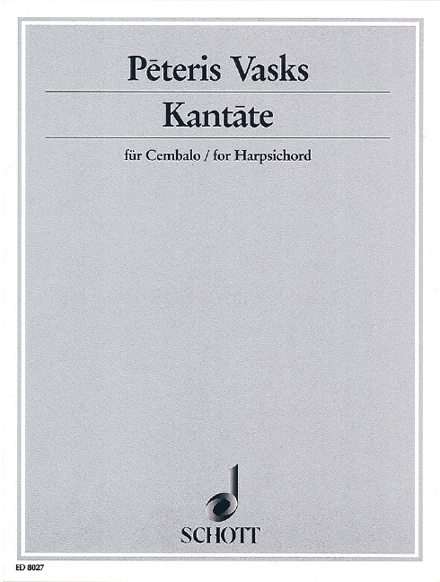 Printed items KANTATE CLAVECIN PETERIS VASKS