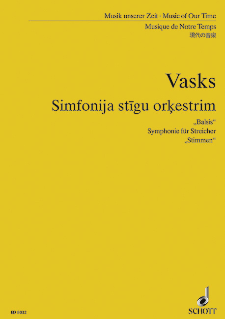 Printed items SYMPHONY FOR STRINGS ORCHESTRE PETERIS VASKS