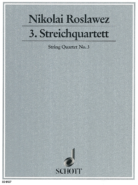 Tiskani izdelki 3. STRING QUARTET MUSIQUE D'ENSEMBLE-PARTITION+PARTIES SEPAREES NIKOLAI ANDREYEVICH