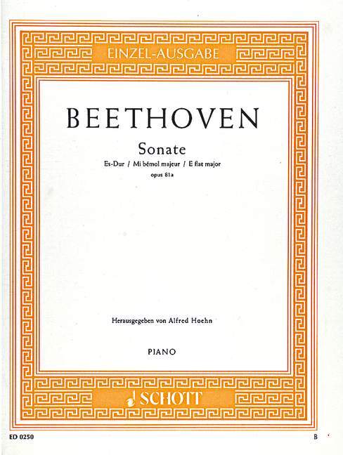 Tiskani izdelki SONATE 26 ES OPUS 81A(ADIEUX) PIANO LUDWIG VAN BEETHOVEN