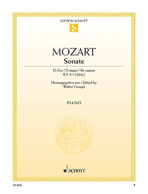 Tiskani izdelki SONATE D KV311 PIANO WOLFGANG AMADEUS MOZ