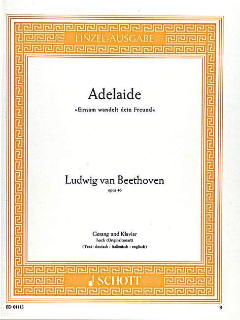 Tiskani izdelki ADELAIDE CHANT LUDWIG VAN BEETHOVEN