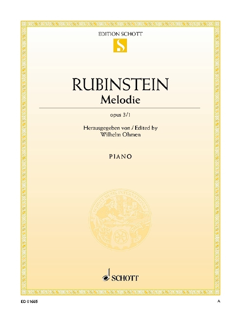 Drukwerk MELODIE F OPUS 3/1 PIANO GRIGORJEWITSCH RUBIN