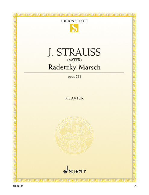 Tiskani izdelki RADETZKY MARS OPUS 228 PIANO JOHANN STRAUSS SR.
