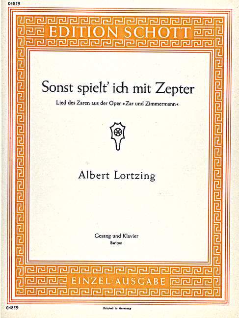 Nyomtatványok ZAR UND ZIMMERMANN ALBERT LORTZING