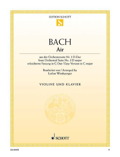 Materiale tipărite AIR VIOLON JOHANN SEBASTIAN BAC