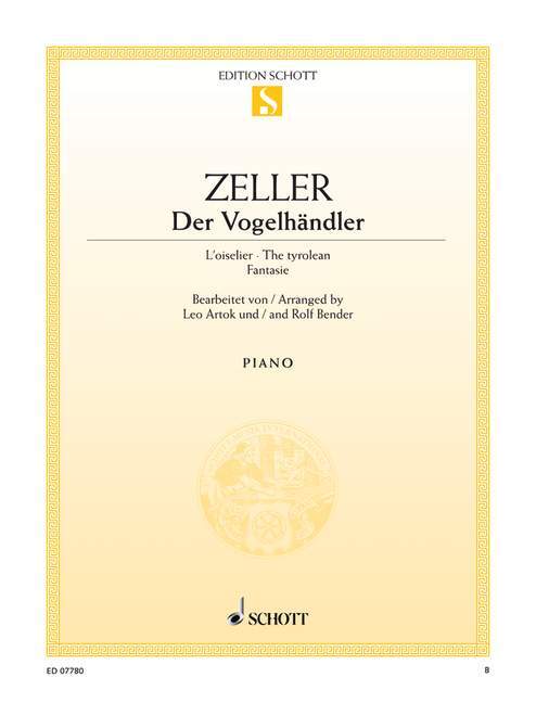 Printed items DER VOGELHANDLER PIANO CARL ZELLER