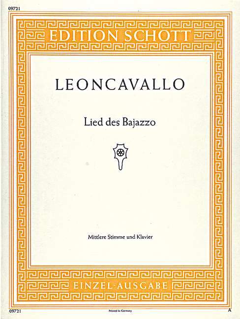 Printed items DER BAJAZZO RUGGERO LEONCAVALLO