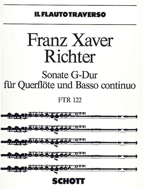 Drukwerk SONATE G FLUTE TRAVERSIERE FRANZ XAVER RICHTER