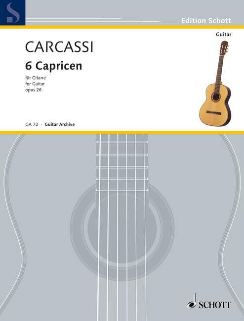 Pubblicazioni cartacee CAPRICES(6) OPUS 26 GUITARE MATTEO CARCASSI