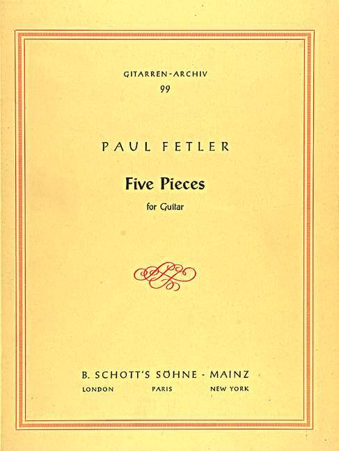 Tiskani izdelki FIVE PIECES GUITARE PAUL FELTER