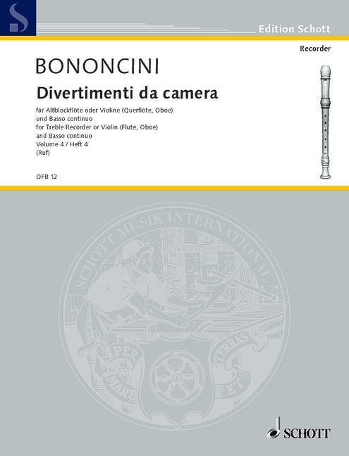 Drucksachen DIVERTIMENTI DA CAMERA 4 GIOVANNI BATTISTA BO