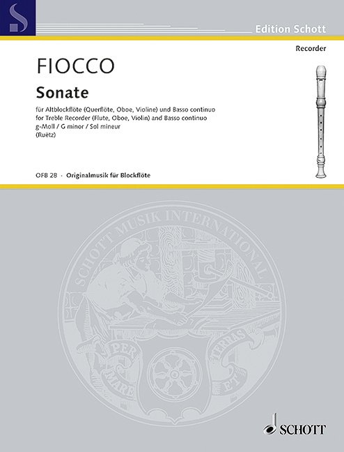 Drukwerk SONATE G JOSEPH-HECTOR FIOCCO