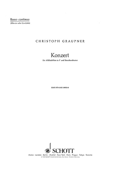 Tiskani izdelki CONCERTO C. GRAUPNER