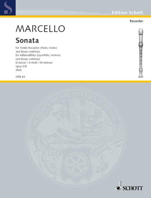 Tiskovina SONATE D BENEDETTO MARCELLO
