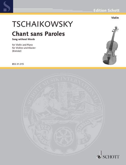 Tiskani izdelki CHANT SANS PAROLES VIOLON PYOTR ILYICH TCHAIKO