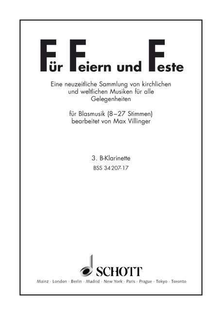 Tiskani izdelki FUR FEIERN UND FESTE MAX VILLINGER