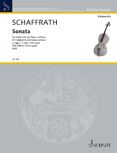 Tiskani izdelki SONATE G VIOLONCELLE CHRISTOPH SCHAFFRATH